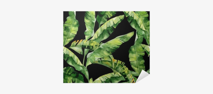 Seamless Watercolor Illustration Of Tropical Leaves, - Dense Jungle Round Mouse Pad Customized Non Slip Rubber, transparent png download