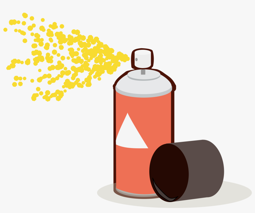Aerosol Paint Spray Painting Aerosol Spray Paintbrush - Spray Paint Clipart, transparent png download