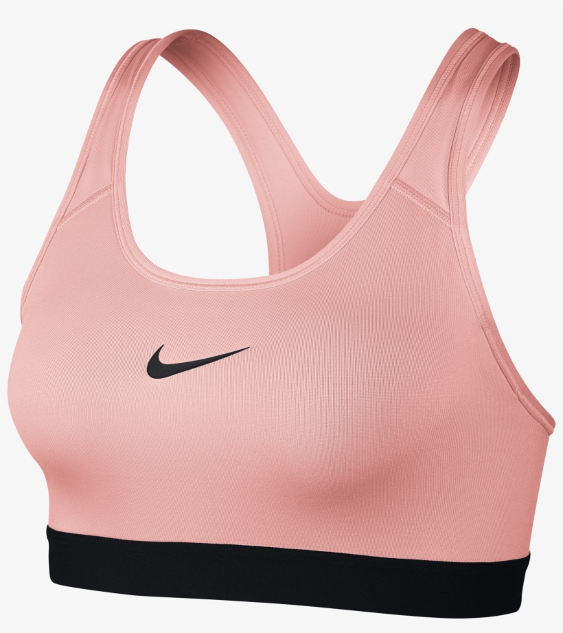 Buy Nike Classic Pad Sports Bra, Storm Pink/black/black - 823313 646, transparent png download