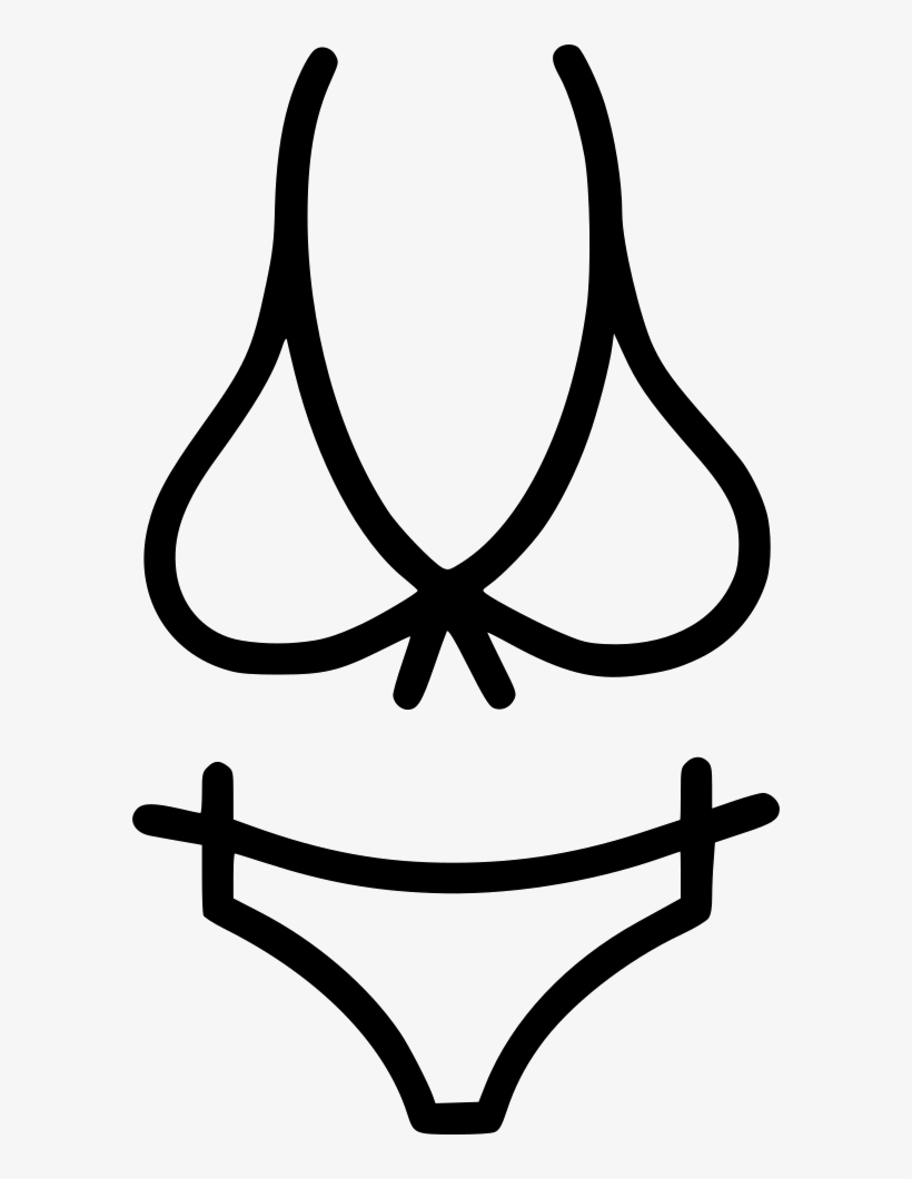 Clipart Library Bra Vector Line Art - Bra Panties Icon Transparent, transparent png download