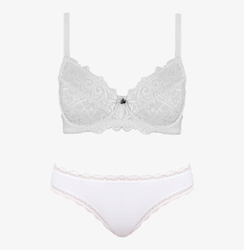 Lace Bra White Set Seta04 2047white - Bra, transparent png download