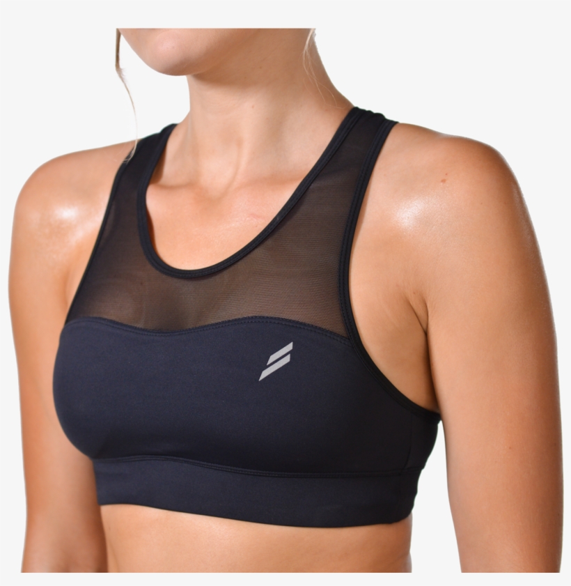 Mesh Panel Sports Bra - Sports Bra With Mesh, transparent png download