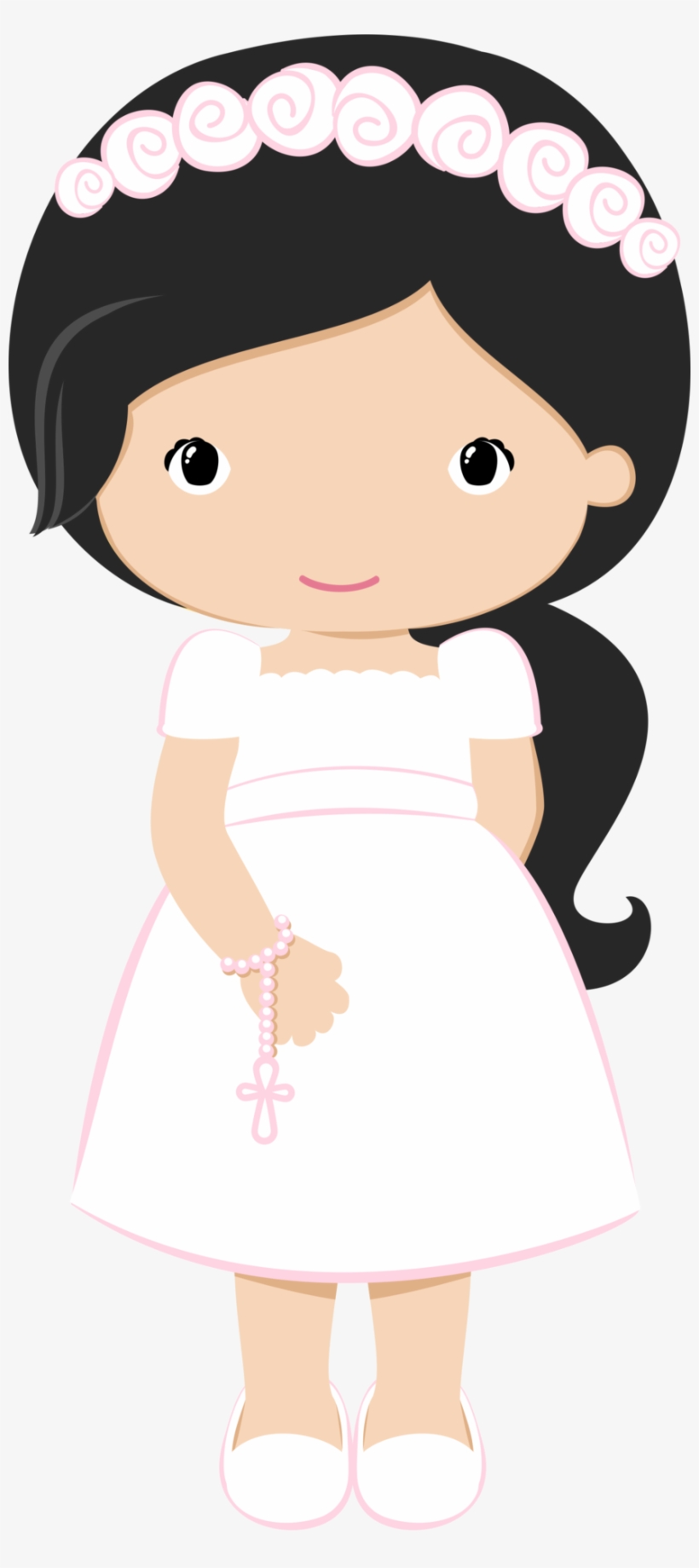 Pin By Stephanie Wil - First Communion Girl Clipart, transparent png download