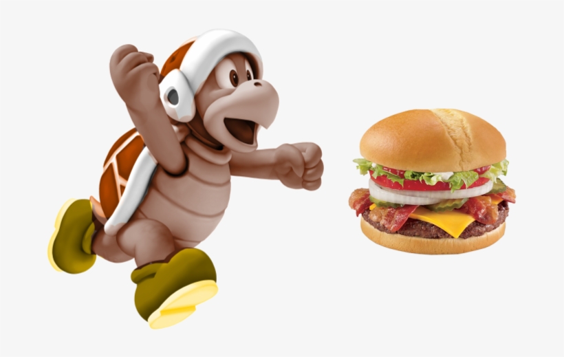 Bacon Cheeseburger Bro - Super Mario Bros Wii Characters, transparent png download