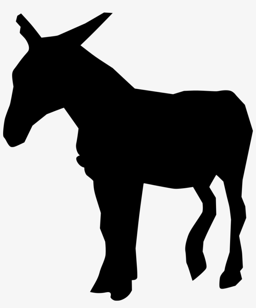 Small - Donkey Clipart Black, transparent png download