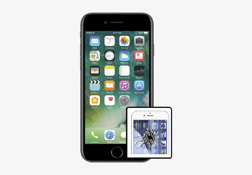 Iphone 7 Plus Cracked Glass And Lcd Repair - Router At&t U Verse, transparent png download