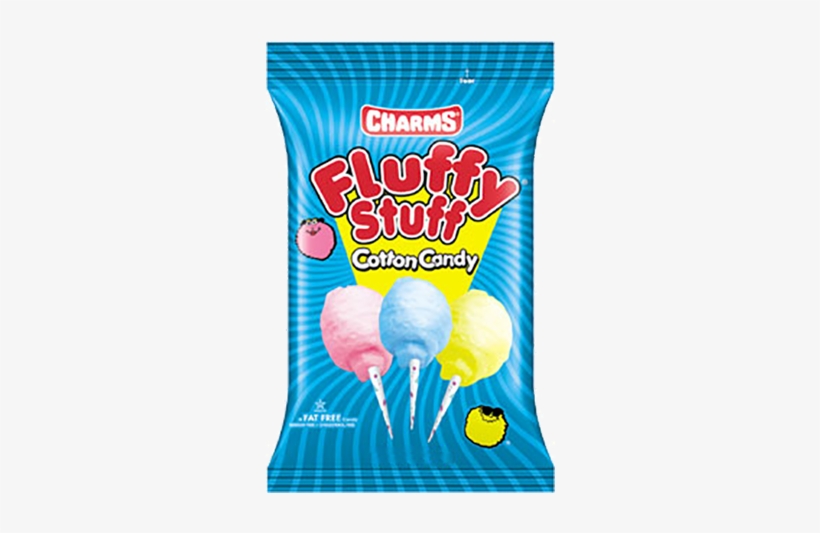 Charms Fluffy Stuff Cotton Candy For Fresh Candy And - Charms Fluffy Stuff Cotton Candy - 2.5 Oz Bag, transparent png download