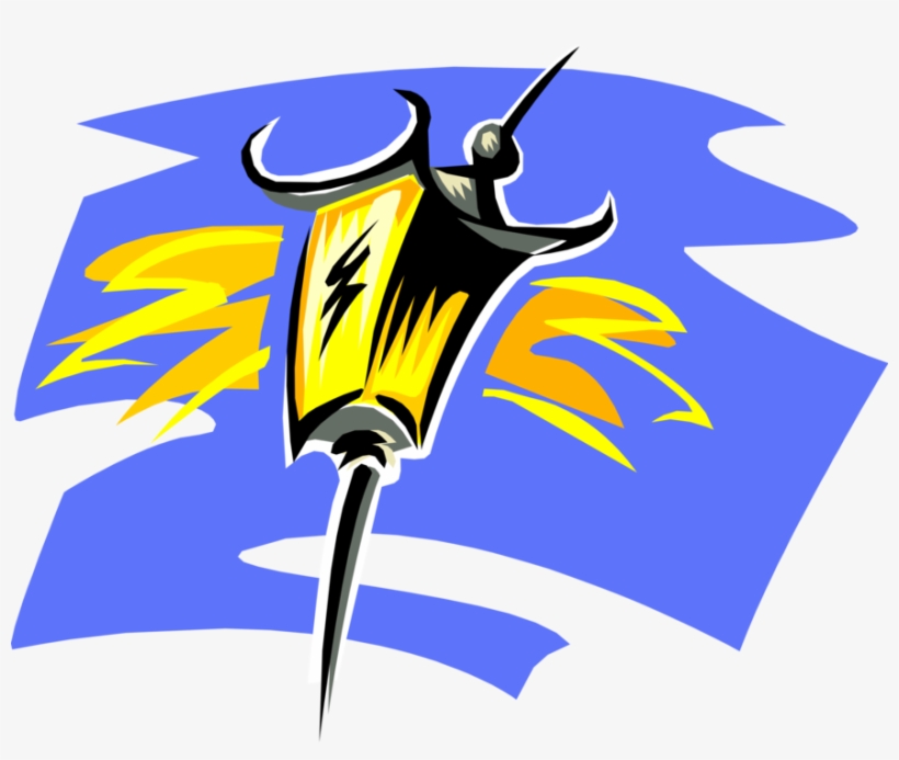 Vector Illustration Of Street Lantern Lamppost Street - Illustration, transparent png download