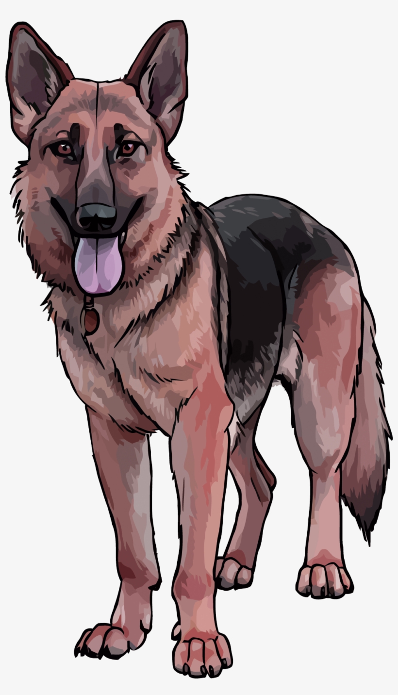 German Kunming Wolfdog Vector - German Shepherd Vector Png, transparent png download