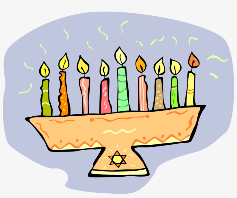 Jewish Hanukkah Menorah Candles - ציורים לצביעה חנוכה, transparent png download