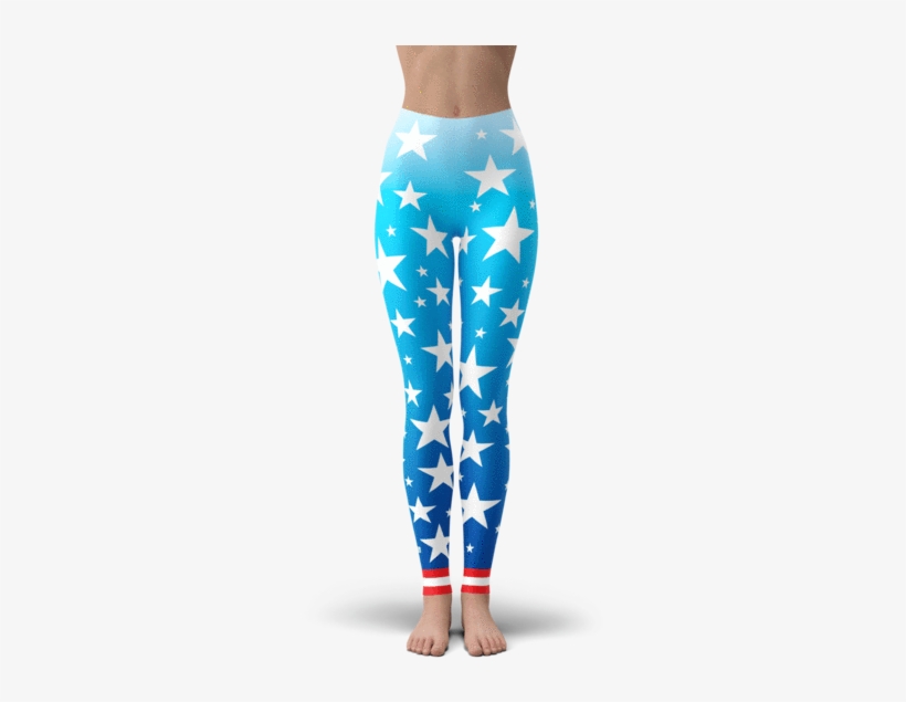 Blue Star Leggings, transparent png download