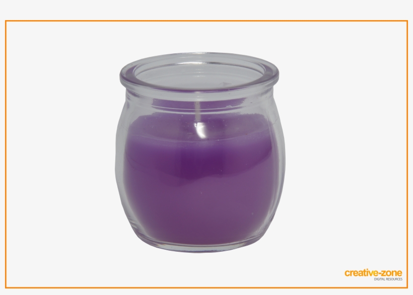 Candle In Glass, Transparent - Candle In A Jar Transparent Png, transparent png download