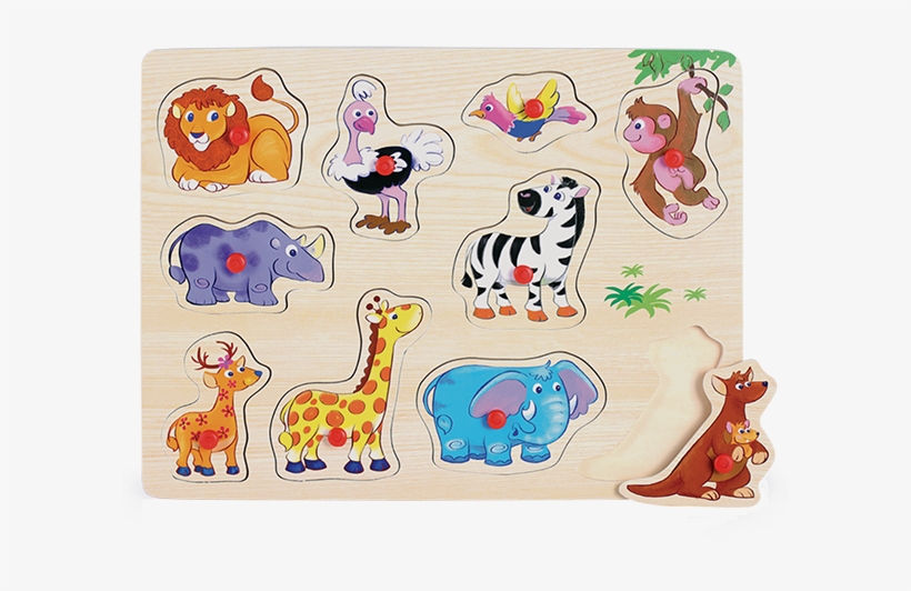 Safari Peg Puzzle - Animal Figure, transparent png download