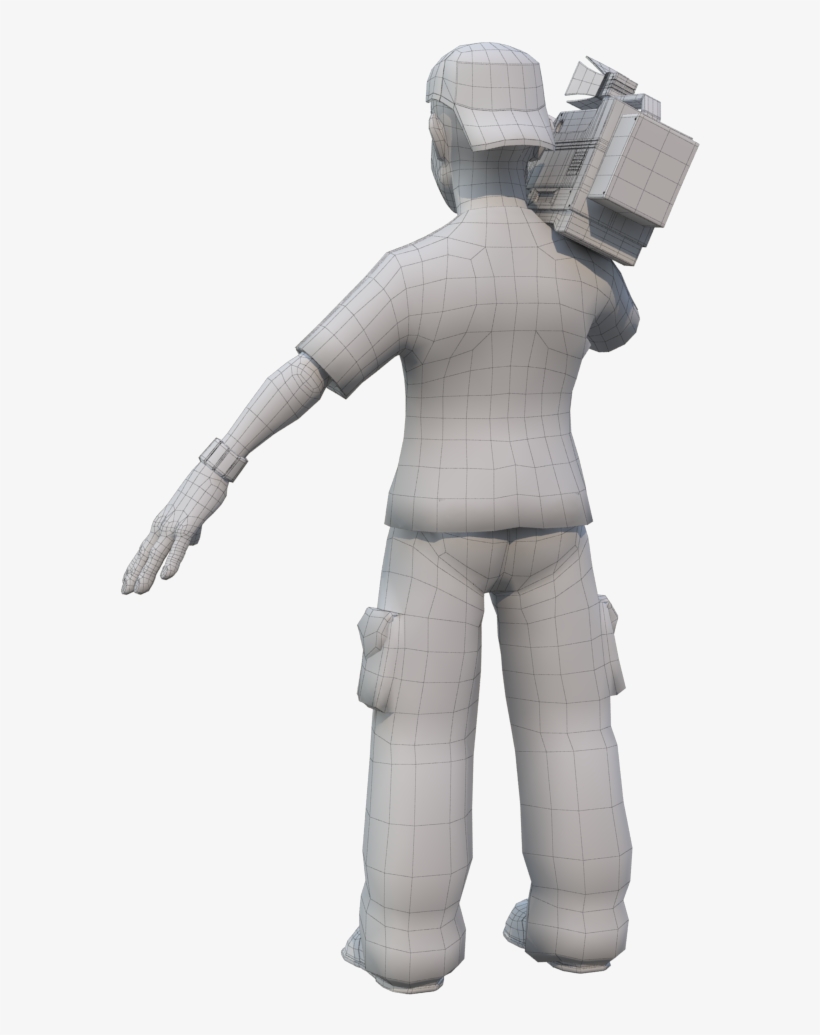 Preview/cameraman Wireframe 2 - Standing, transparent png download