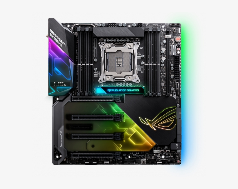 Rog Rampage Vi Extreme 2d - Asus Rog Rampage Vi Extreme M2 Slot, transparent png download