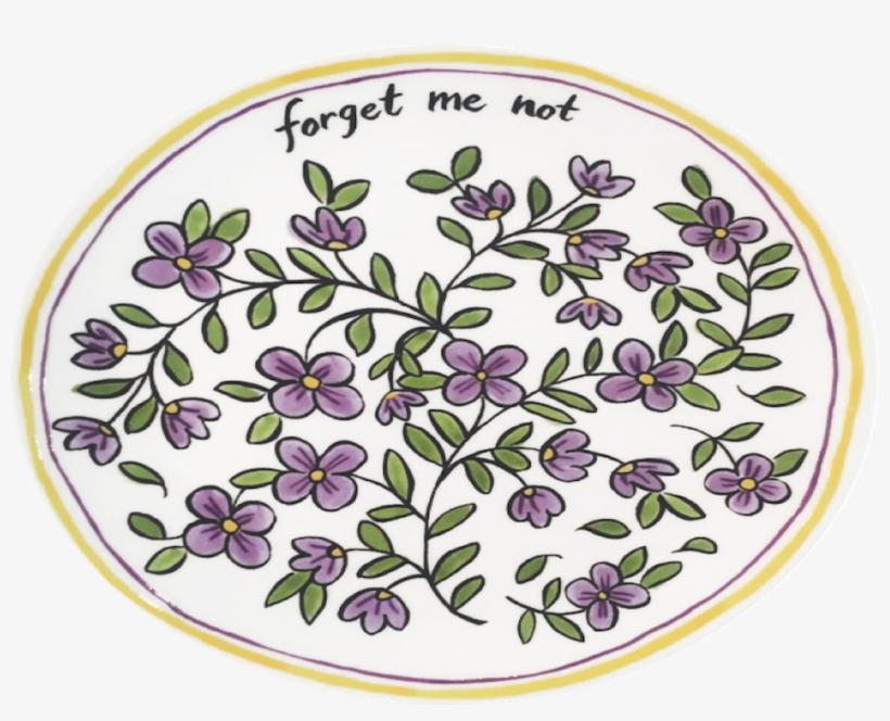 Forget Me Not Plate - Lilac, transparent png download