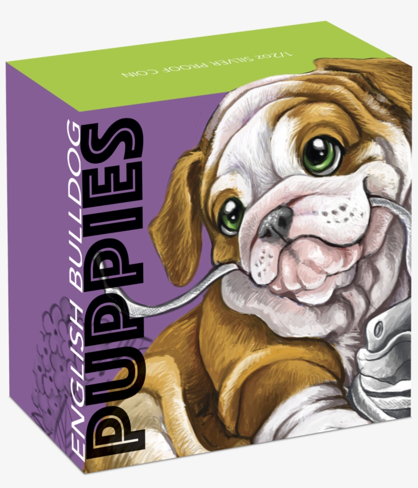 English Bulldog Tuvalu 1/2 Oz Silver Proof 50c Half - Bulldog, transparent png download
