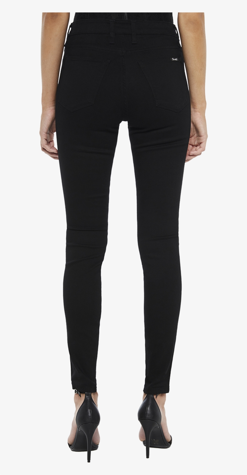 Gisele High Rise Jean In Colour Jet Black - Mens Black Chinos, transparent png download