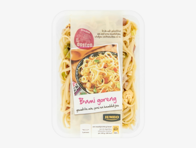 Jumbo Bami Goreng Gewokte Mie, Prei En Hamblokjes - Spaghetti, transparent png download