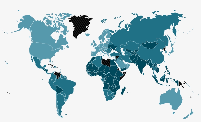 The Map Below Overlays Two Figures Gross National Income - World Wide Map Png, transparent png download