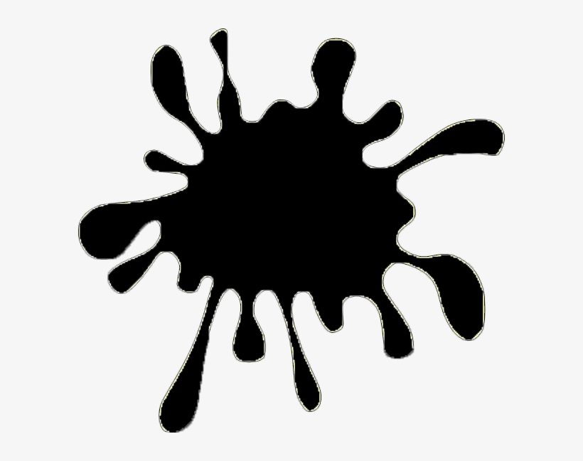 Paintball Clipart Paint Drip - Black Paint Splatter Clip Art, transparent png download