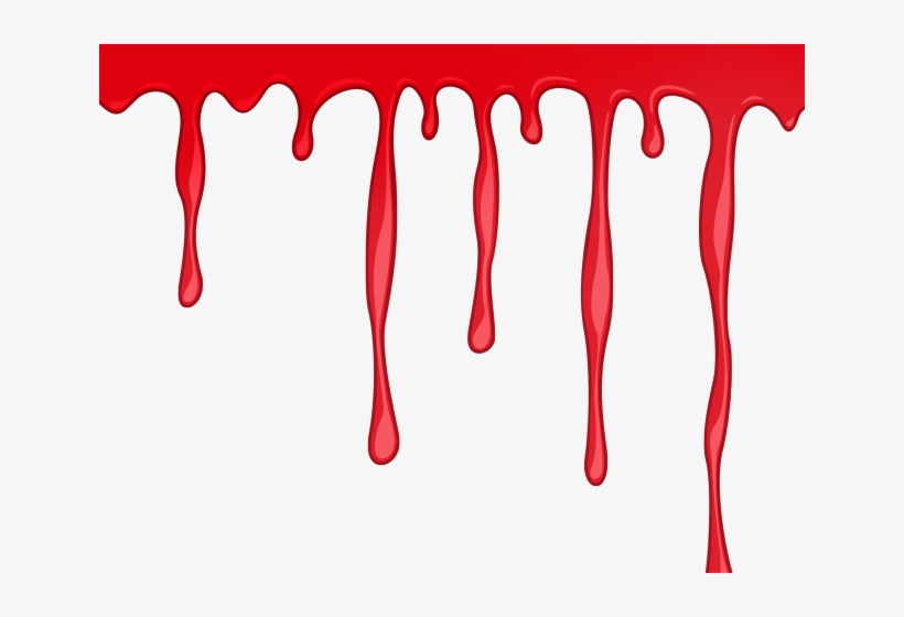 Blood Clipart Paint Drip - Dripping Blood Clipart Transparent, transparent png download