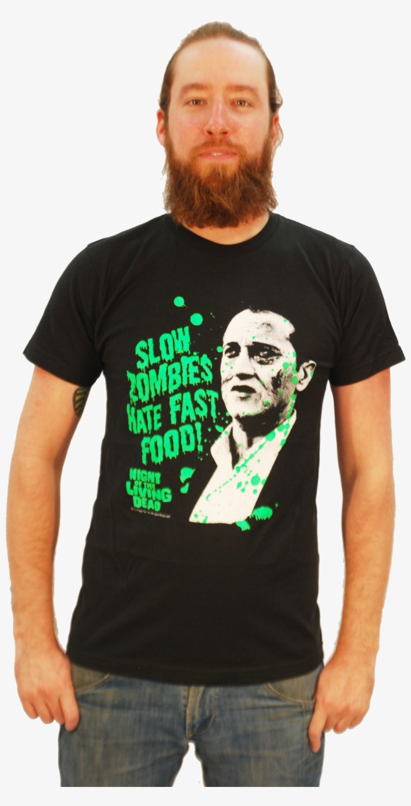Night Of The Living Dead "slow Zombies Hate Fast Food" - Night Of The Living Dead Tshirt, transparent png download