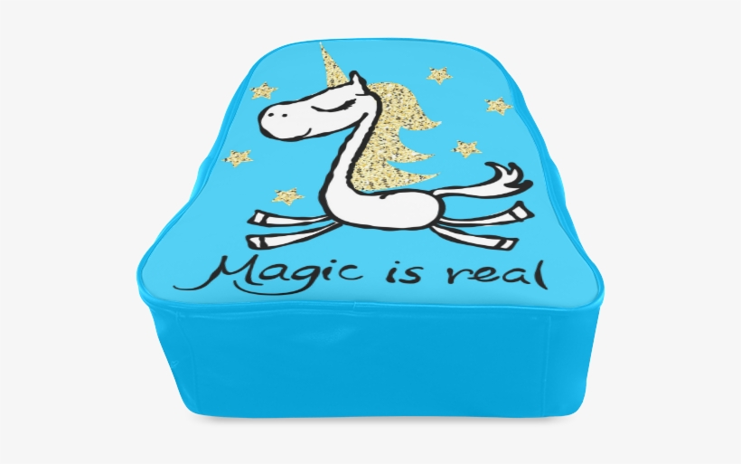 Psylocke Lovely School Backpack With Gold Magic Unicorn - Llama, transparent png download