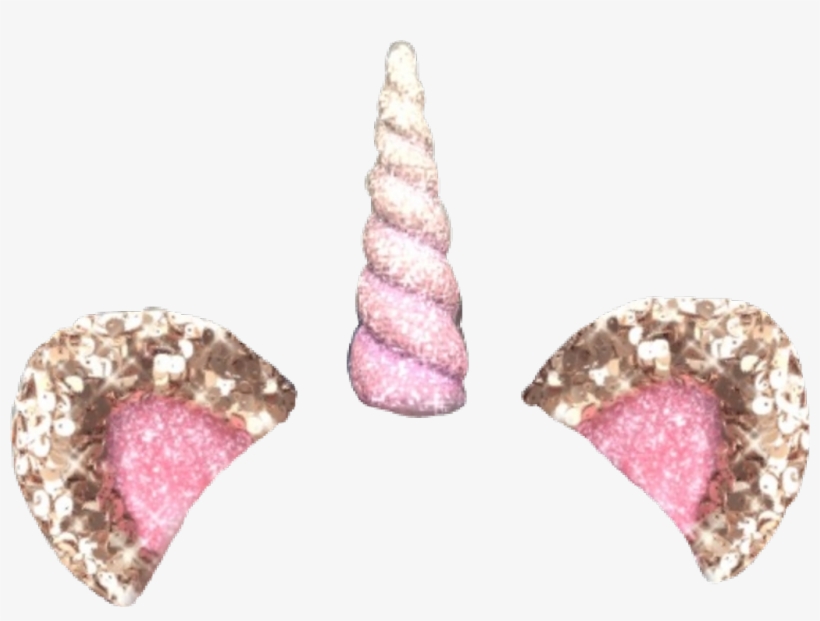#freetoedit #unicorn #glitter #gold #pink #animalears - Heart, transparent png download