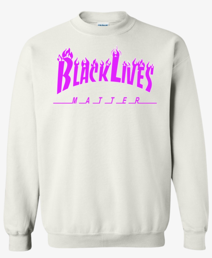 Blm Flame Purple Crewneck Unisex - Grand Rapids Griffins Sweatshirt, transparent png download