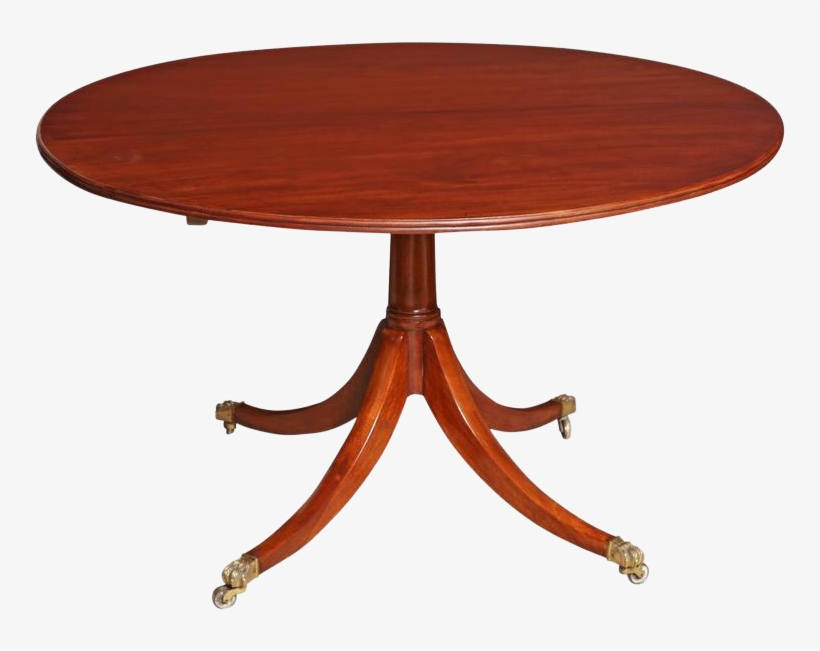 Regency Mahogany Circular Center Or Dining Table - Coffee Table, transparent png download