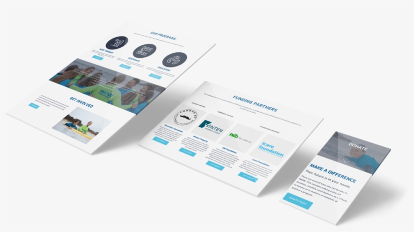Foundation Wow Responsive Website Mockup V2 - Brochure, transparent png download