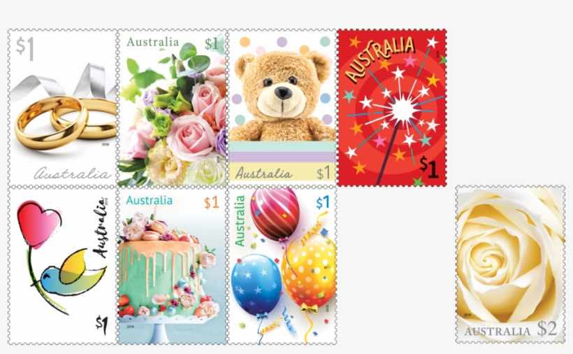 Set Of Stamps - Garden Roses, transparent png download