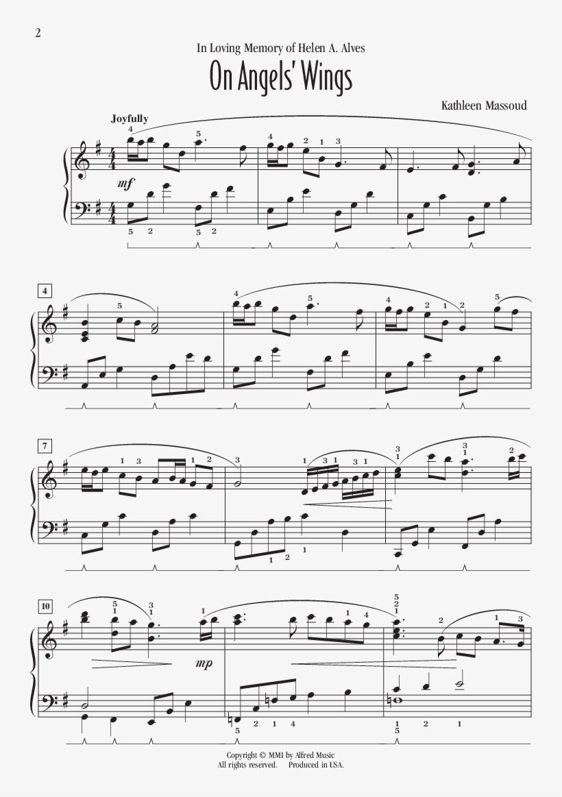On Angels' Wings-intermediate Piano Thumbnail - Happy Birthday Cello Duet, transparent png download