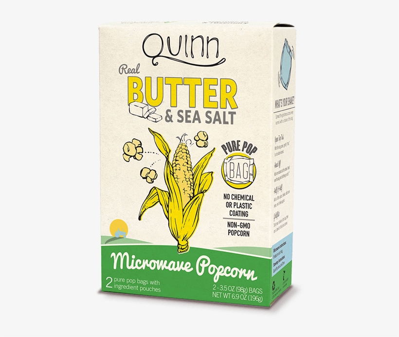 Microwave Popcorn View All Flavors Quinn Microwave Popcorn PNG Image