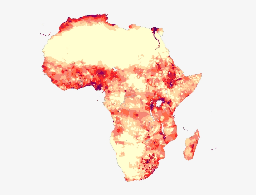 Mrs Keys - Africa Population Heat Map, transparent png download