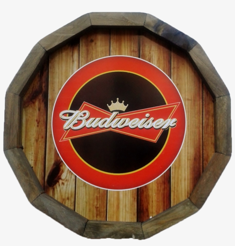 Photo Placa De Cerveja Decorativa Bud Barril - Placas Madeira De Cerveja, transparent png download