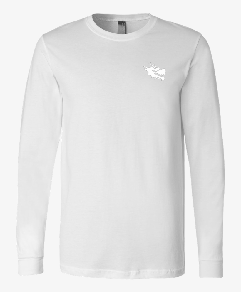 Mens Long Sleeve Shirts - Bella Canvas Long Sleeve White, transparent png download