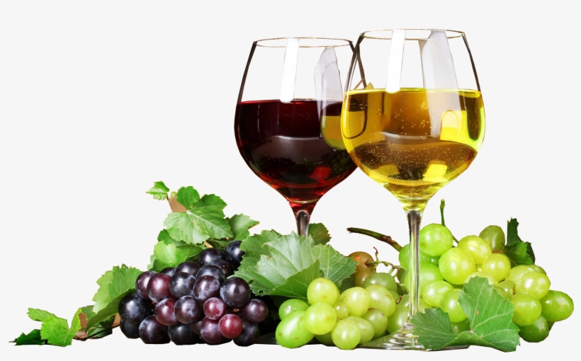 Glass Of Red And White Wines, transparent png download