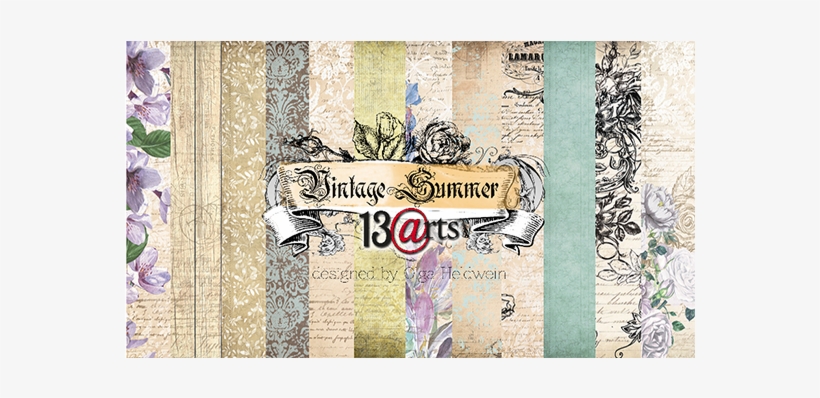 13 Arts Vintage Summer 12 X 12 Paper Pack - Scrapbooking, transparent png download