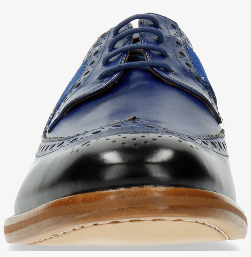 Derby Shoes Eddy 25 Electric Blue Strap Suede Chine - Leather, transparent png download