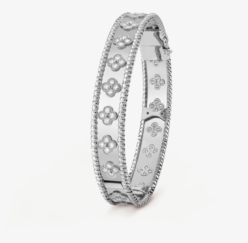 Perlée Clovers Bracelet, Large Model - Bracelet Van Cleef, transparent png download