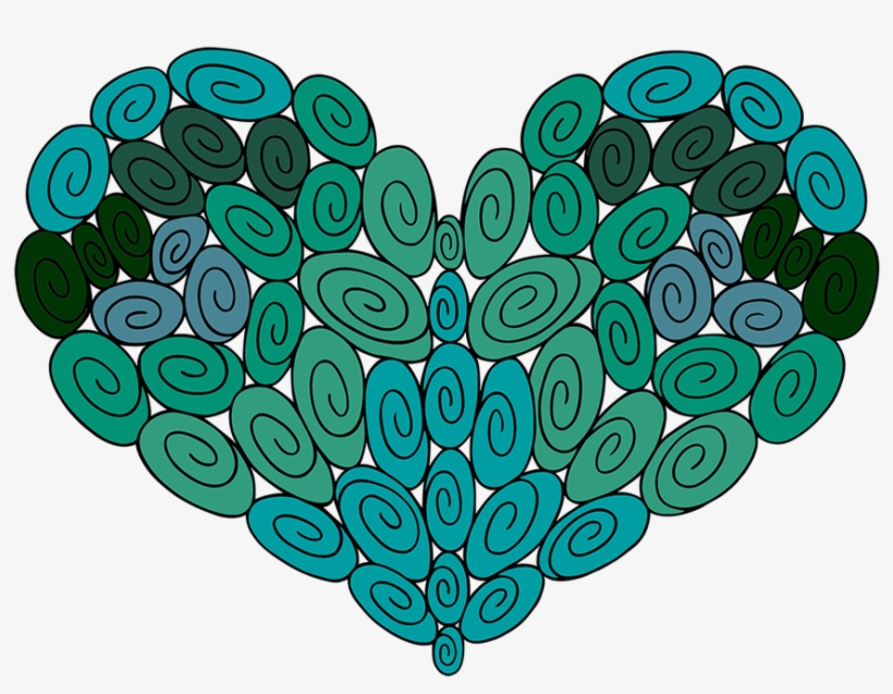60 Swirl Heart - Pill, transparent png download
