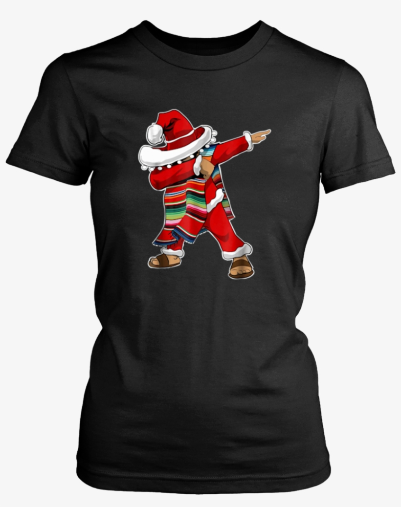 Christmas Sombrero Dabbing Mexican Poncho Santa Shirt - It's Too Peopley Outside Shirt, transparent png download