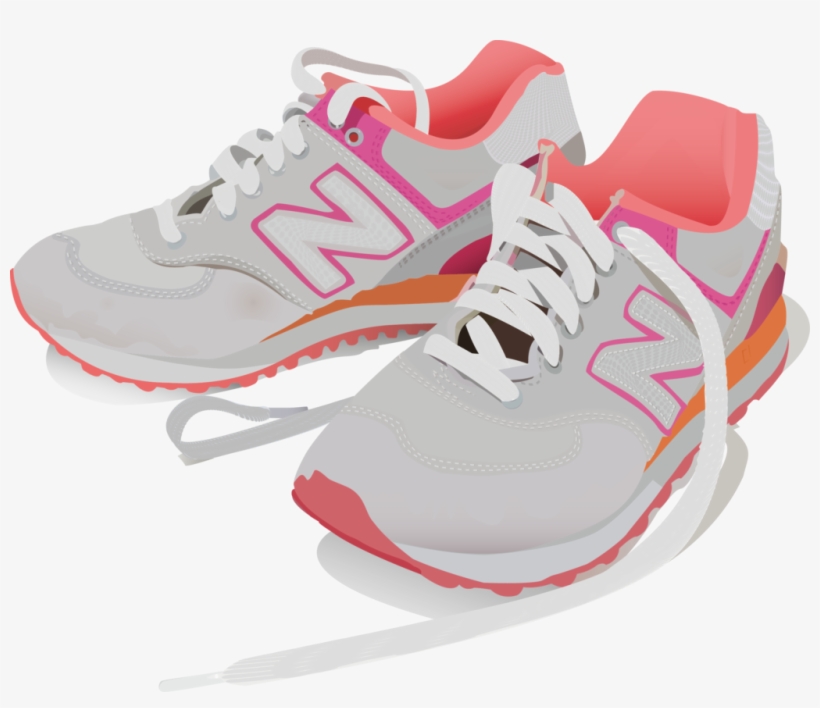 Vector Of Shoes - Running Shoe, transparent png download