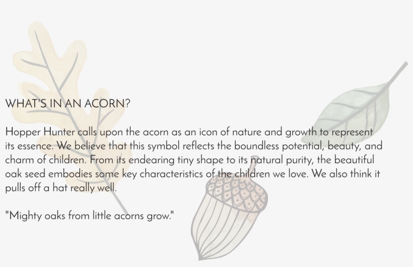 Hopper Hunter Calls Upon The Acorn As An Icon Of Nature - Diagram, transparent png download