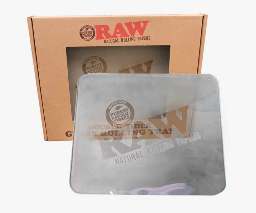 Raw Large Frosted Glass Rolling Tray - Raw Frosted Glass Rolling Tray, transparent png download