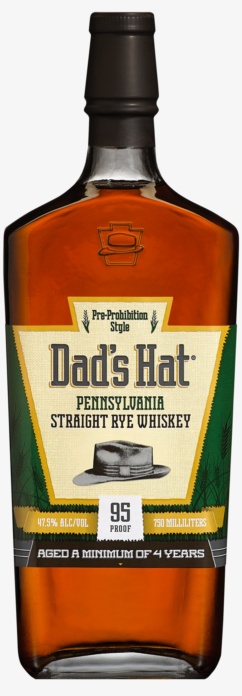 Straight Green Bottle Front Silhouette - Blended Whiskey, transparent png download