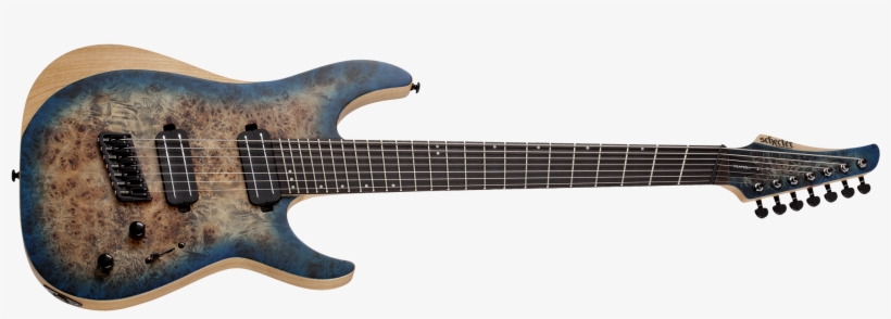 Schecter Reaper-7 String Multiscale Satin Sky Burst - Schecter Reaper 7 Multiscale, transparent png download