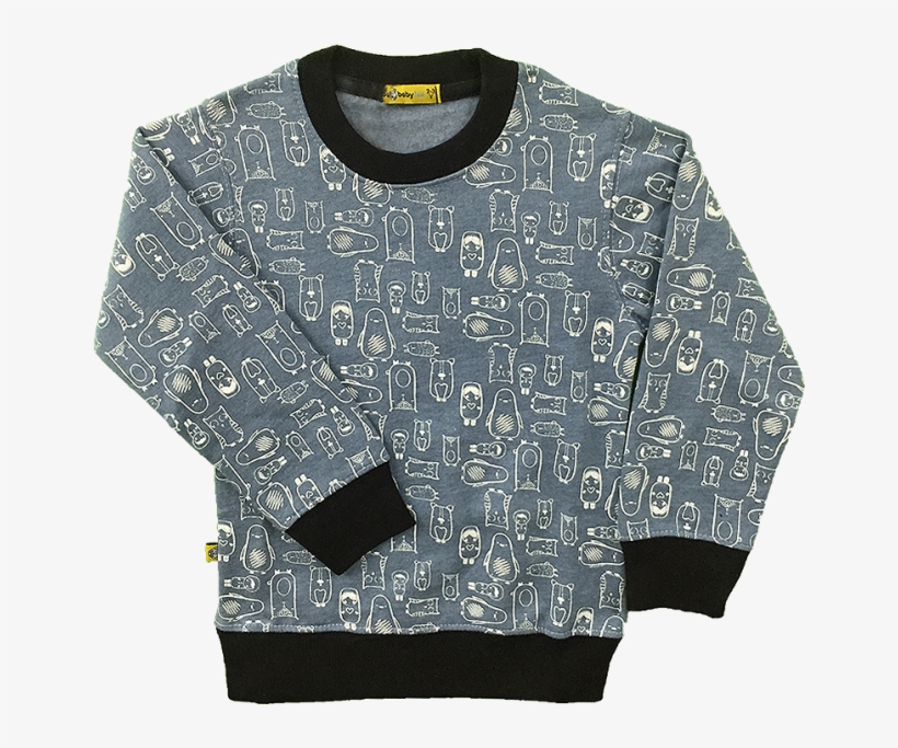 Baby Fox Sweat Shirt- Super Blue - Sweater, transparent png download